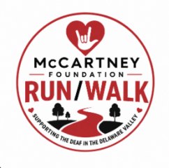 mccartney foundation 5k & 1 mile walk for the deaf at peace valley park Logo