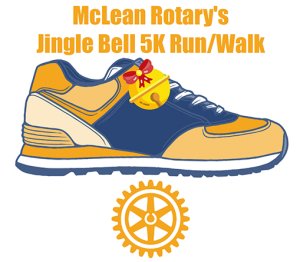 McLean Rotary's Jingle Bell 5K Run/Walk Logo
