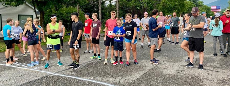 Mendon Pioneer Day 5K & 10K Logo