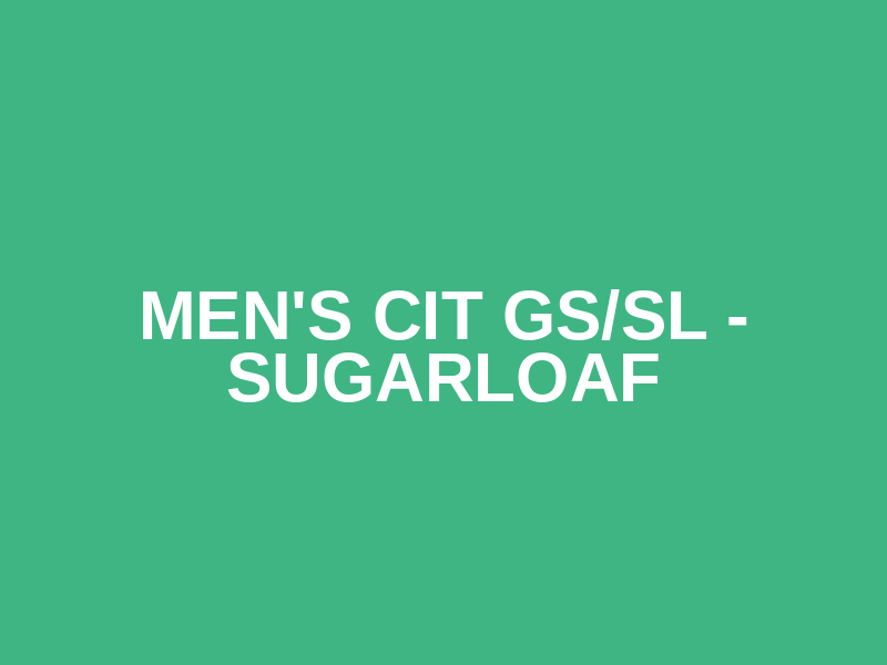 Men's CIT GS/SL - Sugarloaf Logo