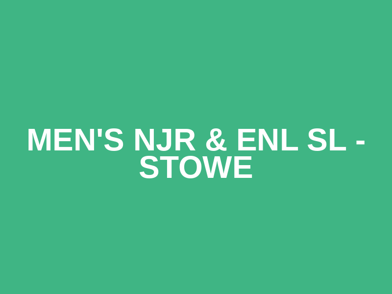 Men's NJR & ENL SL - Stowe Logo