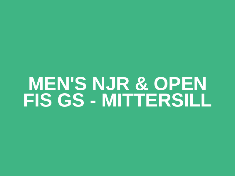 Men's NJR & Open FIS GS - Mittersill Logo