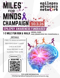 Miles for Minds Champaign Logo