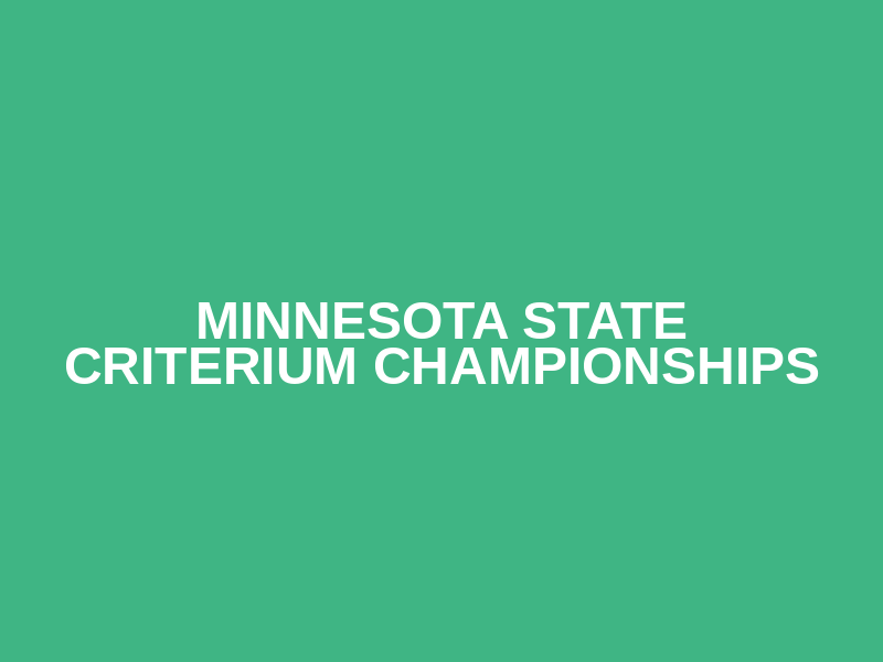 Minnesota State Criterium Championships