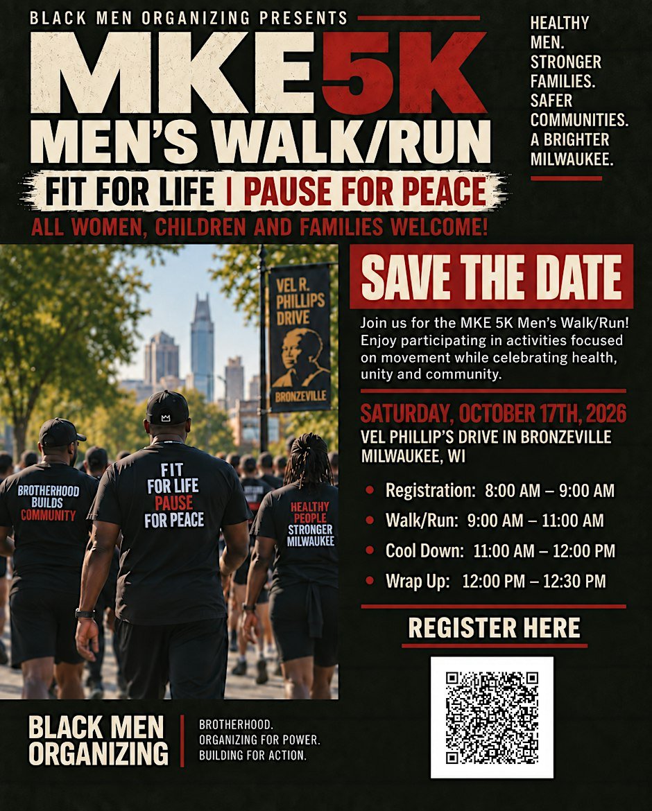 MKE5K Walk/Run Fit for Life | Pause for Peace Logo