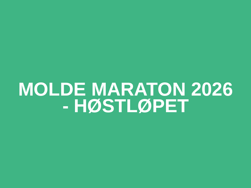 Molde maraton 2026 - Høstløpet Logo