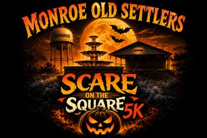 Monroe Old Settlers Scare on the Square 5K Logo