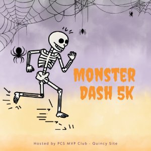 Monster Dash 5k - Hosted by PCS MVP Club - Quincy Site Logo