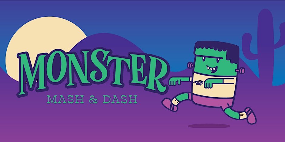 Monster Mash & Dash – Costume Fun Run and Pizza Party- Sponsored by ASICS Logo