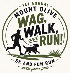 Mount Olive Wag, Walk, and Run! Logo