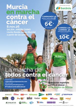 Murcia en Marcha Contra el Cáncer 2026 Logo