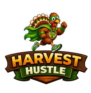 Harvest Hustle 5K /1 Mile Fun Walk Logo