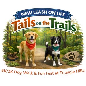 New Leash on Life 5K Run and 2K Dog Walk Logo