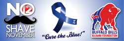 No Shave November/Cure the Blue Hybrid 5K Logo