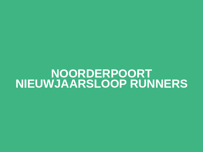 Noorderpoort Nieuwjaarsloop Runners Logo