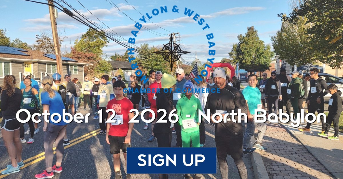 North Babylon & West Babylon Chamber of Commerce 5K Run/Walk 2026 Logo
