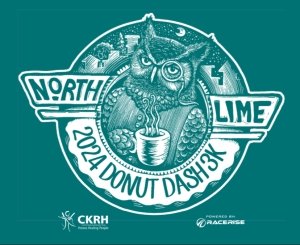 North Lime Donut Dash 3K Logo