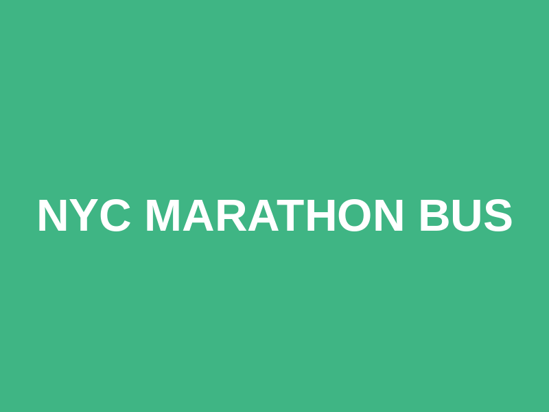 NYC Marathon Bus Logo