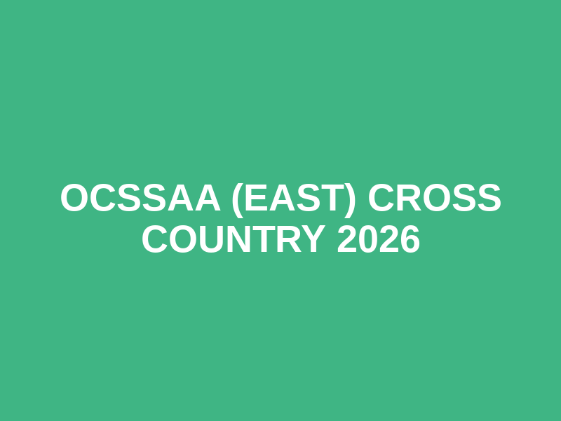 OCSSAA (East) Cross Country 2026 Logo