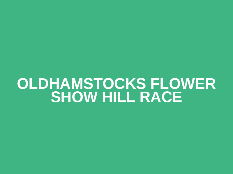 Oldhamstocks Flower Show Hill Race Logo