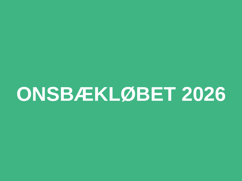 Onsbækløbet 2026