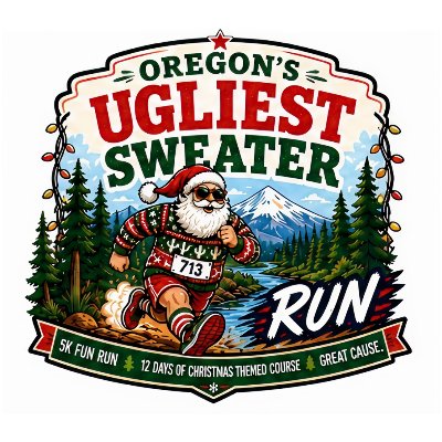 Oregon’s Ugliest Sweater Run, brought to you by The Dirty U Logo