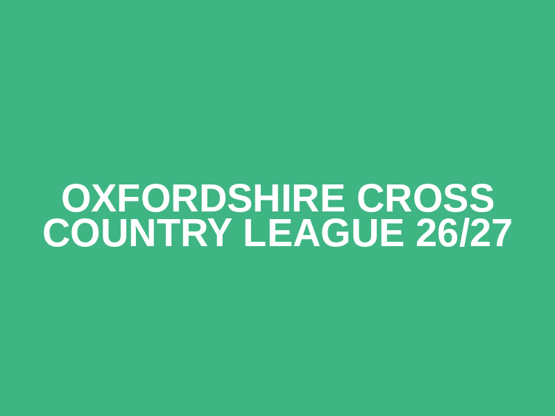 Oxfordshire Cross Country League 26/27 Logo