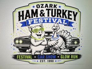 Ozark Ham & Turkey Festival 5K Glow Walk/Run Logo