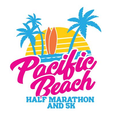 Pacific Beach Half Marathon & 5K Logo