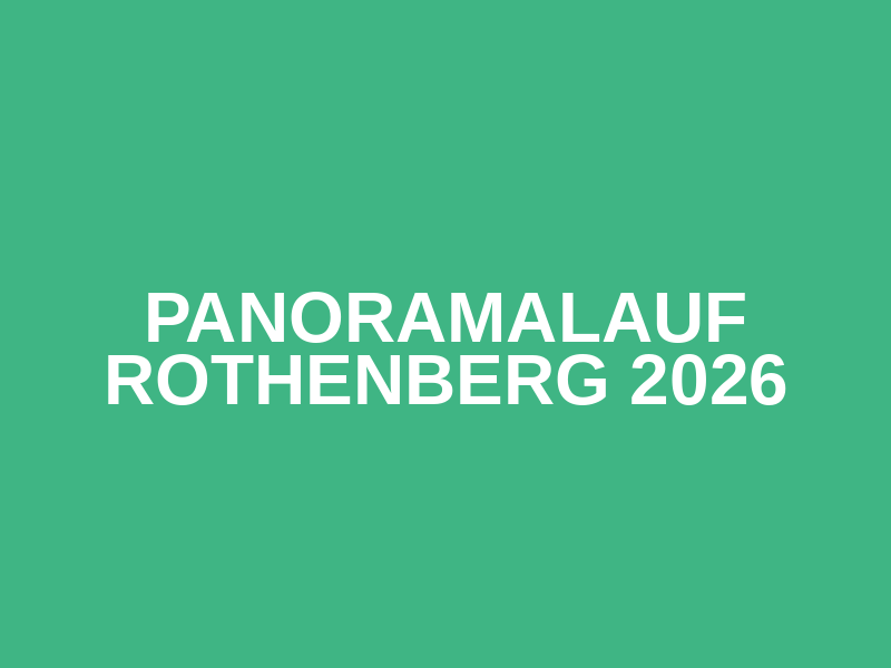 Panoramalauf Rothenberg 2026