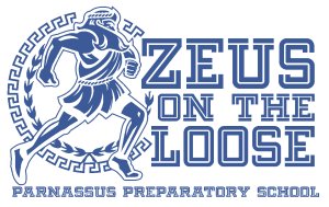 Parnassus Preparatory School's Zeus on the Loose 2026 Logo