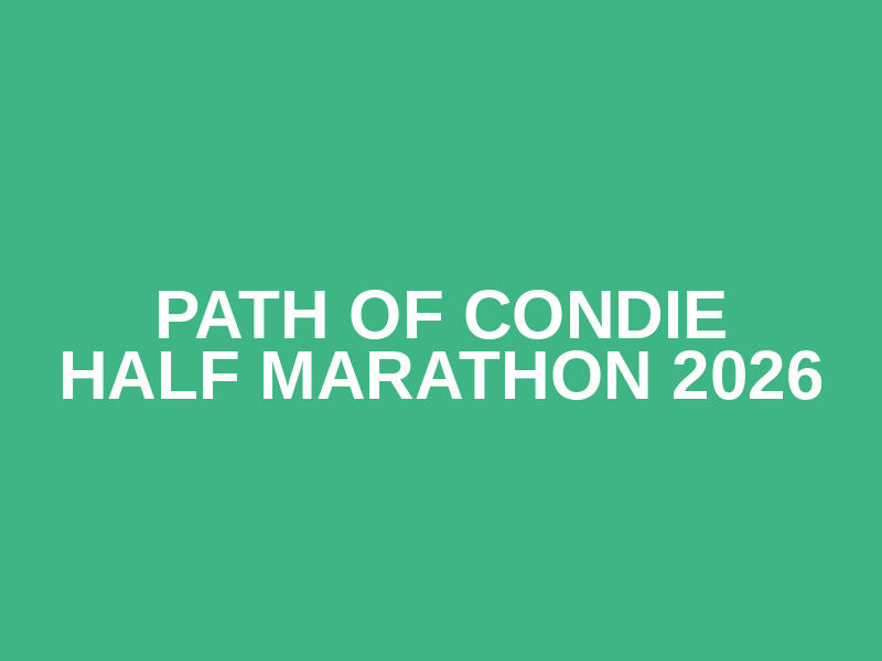 Path of Condie Half Marathon 2026 Logo
