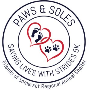 Paws & Soles Saving Lives with Strides 5K & 10K Run/Walk Logo