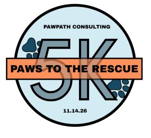 Paws to the Rescue 5K Logo