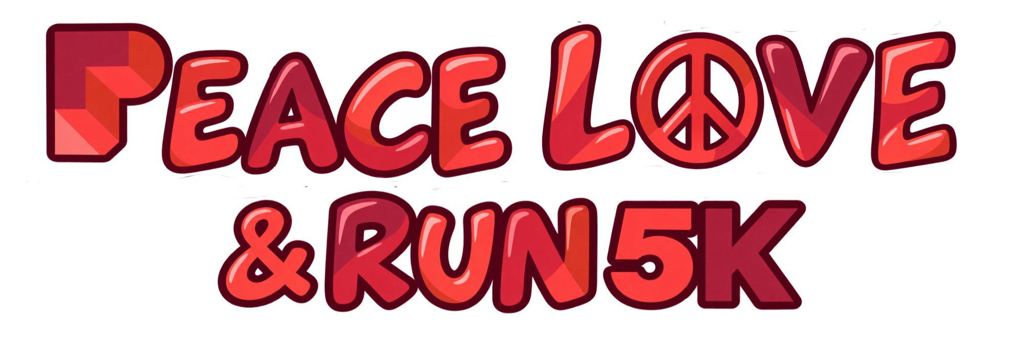Peace, Love & Run 5K Logo