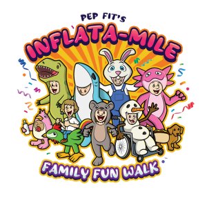 PEP FIT's INFLATA-Mile Family Fun 1 Mile Walk at Sonder Brewing Logo