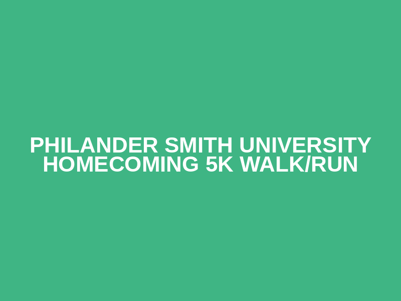 Philander Smith University Homecoming 5K Walk/Run Logo