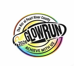 Picayune Glow Run: The Arc of Pearl River County 5k/1mile Logo