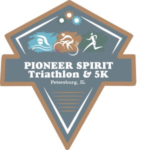 Pioneer Spirit Triathlon - Sprint, Mini, & Challenge | 5k Run Logo