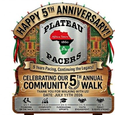 Plateau Pacers 5th Anniversary Community 5k Walk/ Run Logo