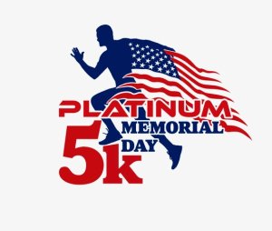 Platinum Memorial Day 5K Logo