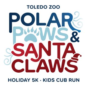 Polar Paws & Santa Claws 5k by Toledo Zoo Logo