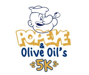 Popeye and Olive Oil's 5K Logo