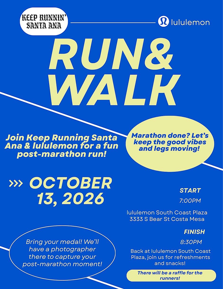 Post-marathon strides