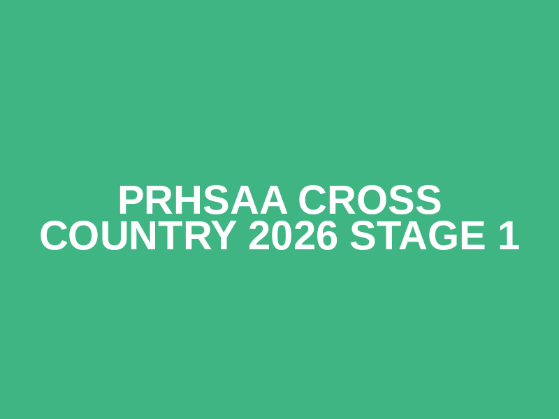 PRHSAA Cross Country 2026 Stage 1 Logo