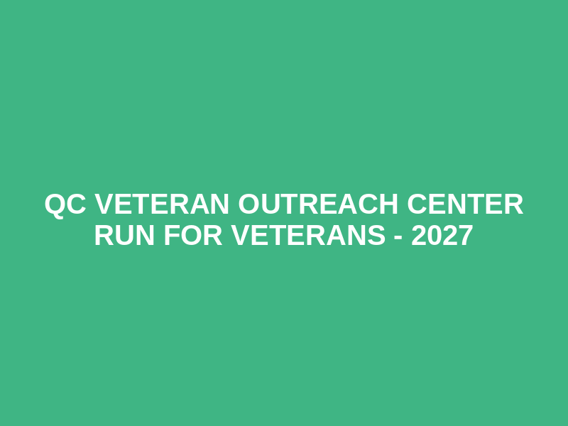 QC Veteran Outreach Center Run for Veterans - 2027 Logo