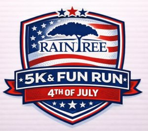 Raintree 4th July 5K and Fun Run Logo