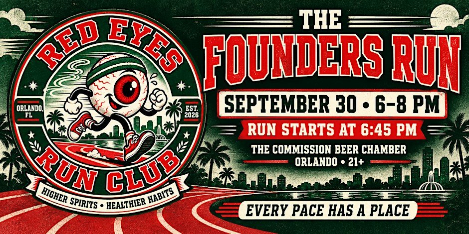 Red Eyes Run Club: The Founders Run Logo