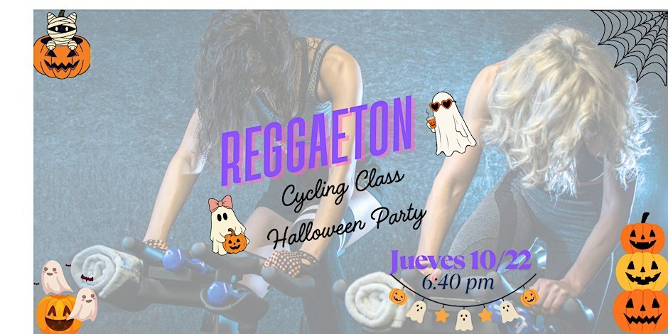 Reggaeton Cycling - Halloween Party Edition Raleigh Latinx Club Logo