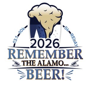 Remember the Alamo…Beer! 13.1, 13.1 Relay, 5k, or 10k Logo